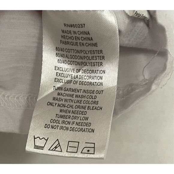 LUCKY BRAND T-Shirt Kids Boys Large White Surf Board Print V Neck Short Sleeve - Picture 9 of 9